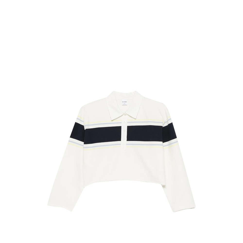 Re/done Stripe-detail Polo Top