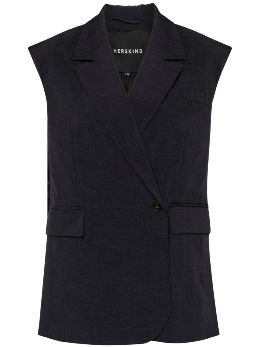 double-breasted tailored vest