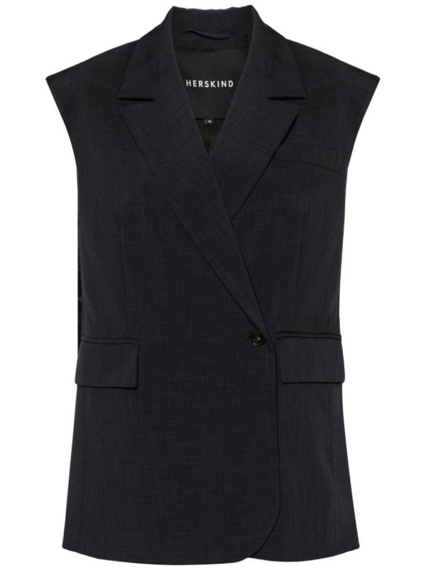 double-breasted tailored vest