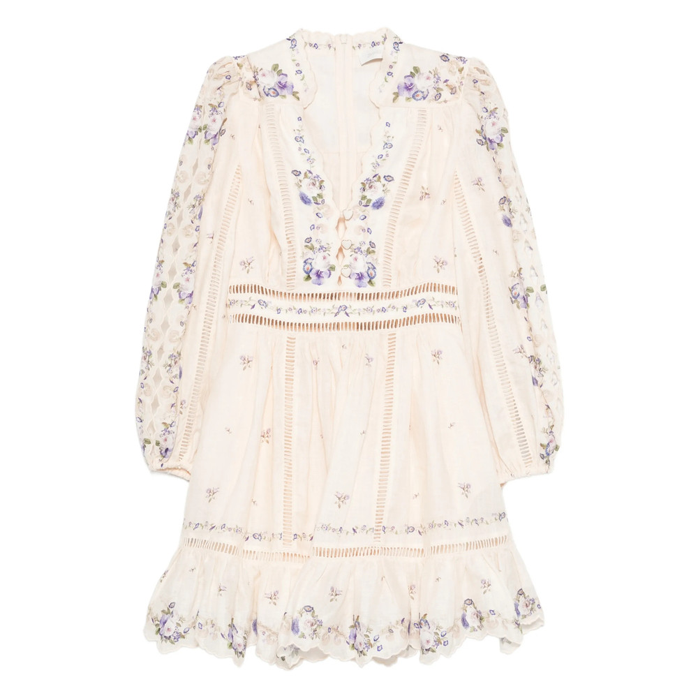 Zimmermann Patience Floral-print Lace Mini Dress