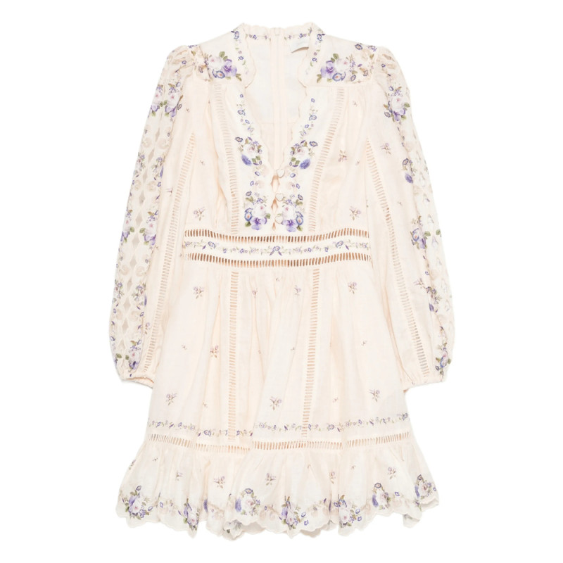 Zimmermann Patience Floral-print Lace Mini Dress