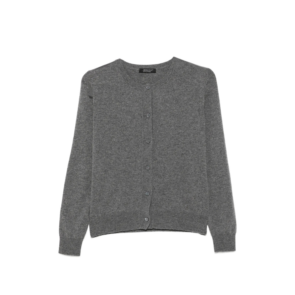 Aragona Cashmere Button-up Crew-neck Cardigan