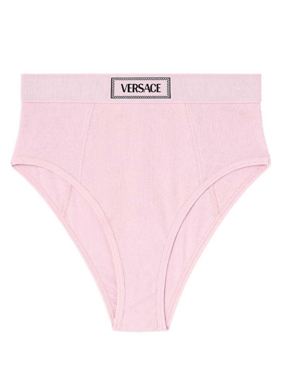 logo-waistband fine-ribbed briefs