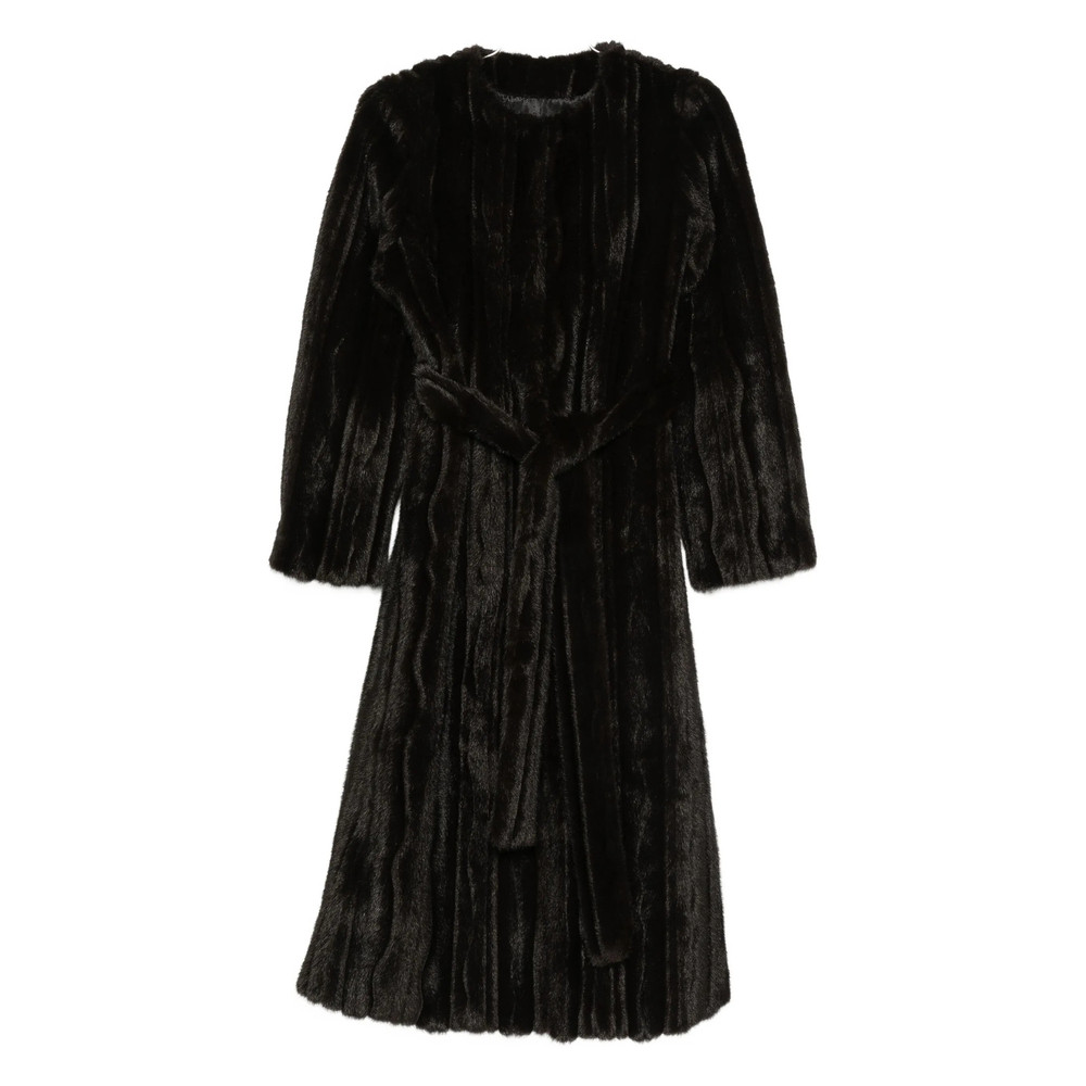 Thelaurent Belted Faux Fur Coat