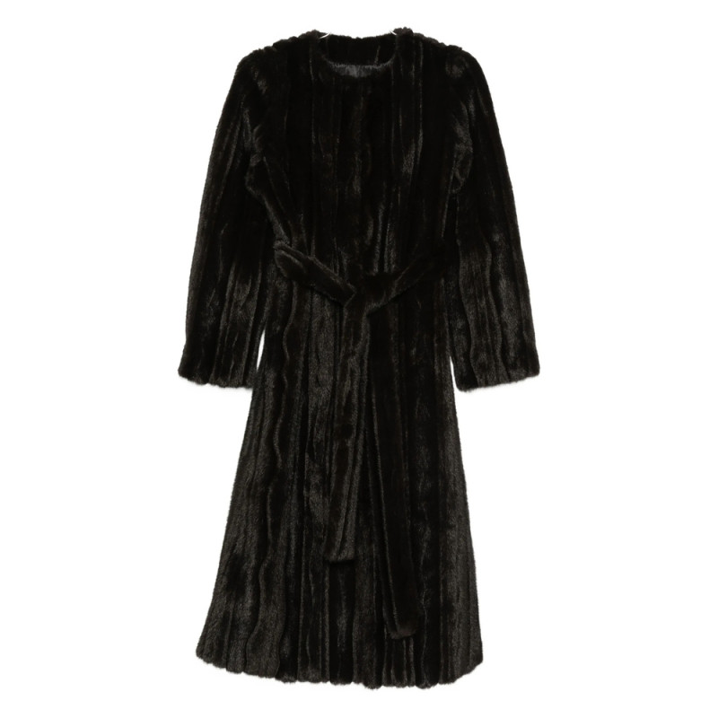 Thelaurent Belted Faux Fur Coat
