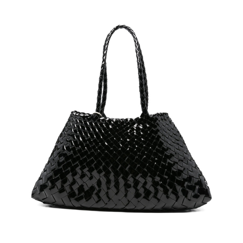Dragon Diffusion Patent-leather Woven Tote Bag