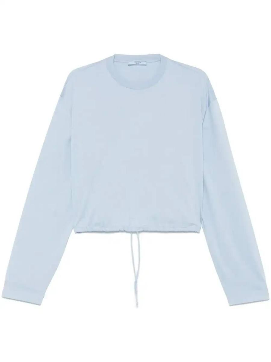 drawstring-hem T-shirt