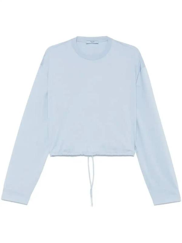 drawstring-hem T-shirt