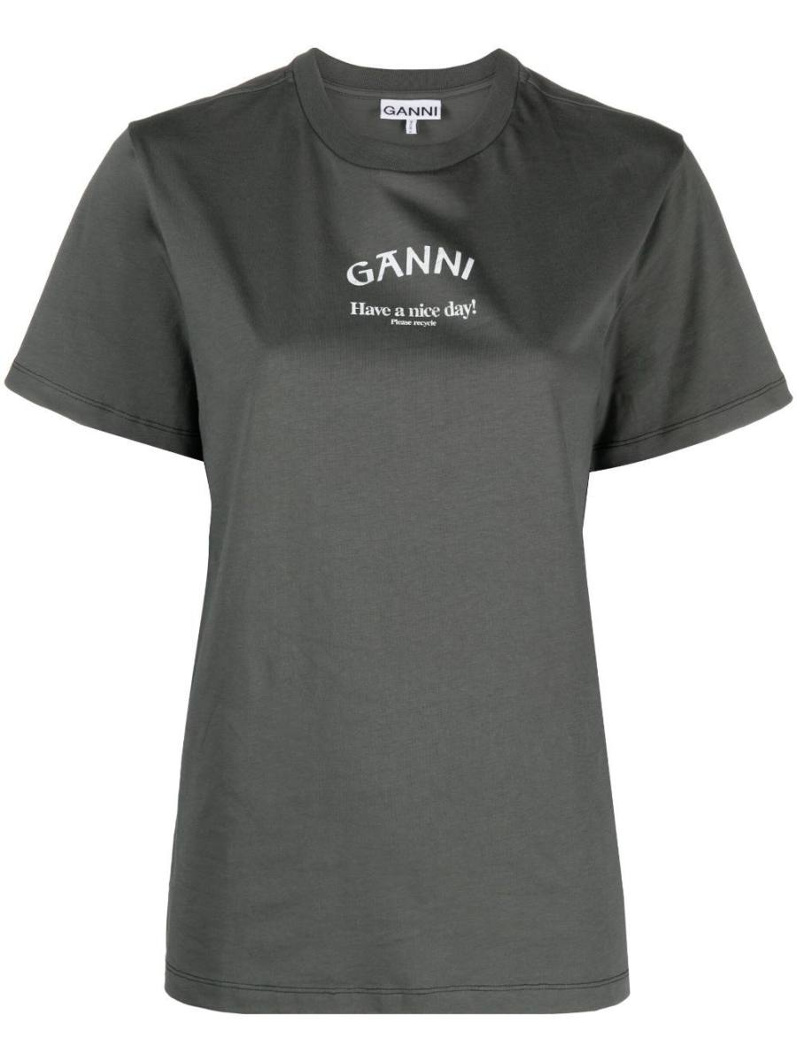logo-print organic-cotton T-shirt
