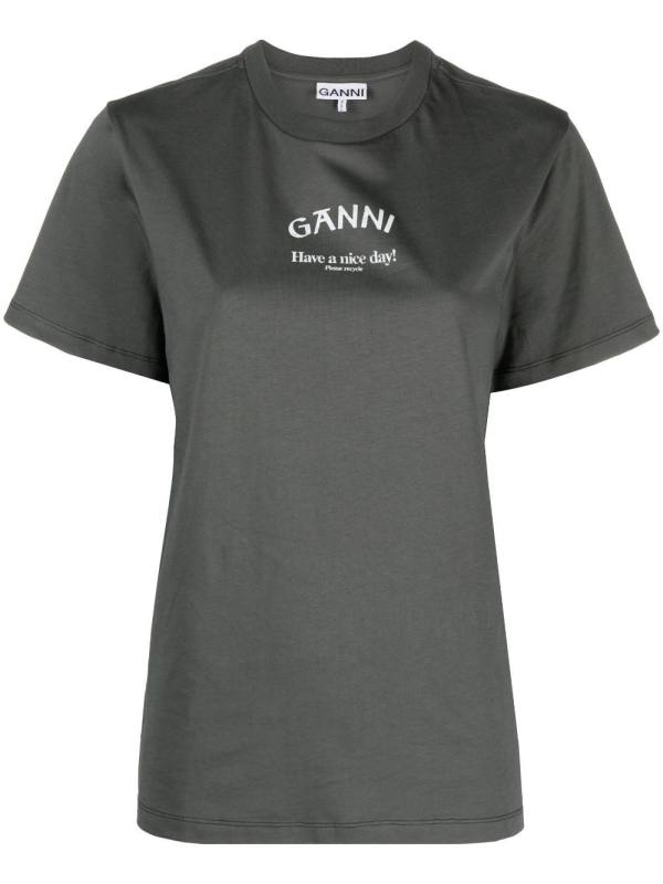 logo-print organic-cotton T-shirt