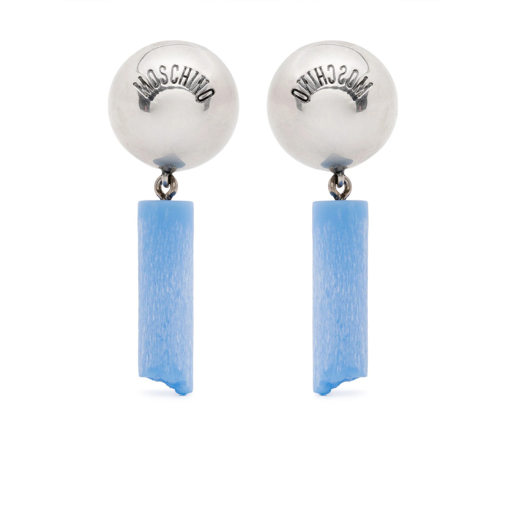 Moschino Logo-engraved Clip-on Earrings