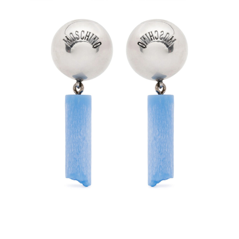 Moschino Logo-engraved Clip-on Earrings