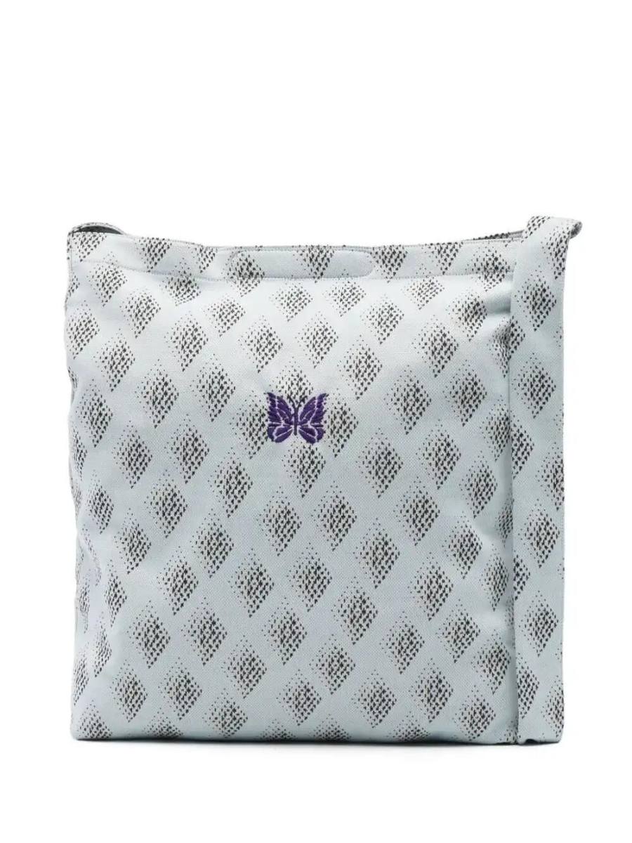 logo-embroidered tote bag