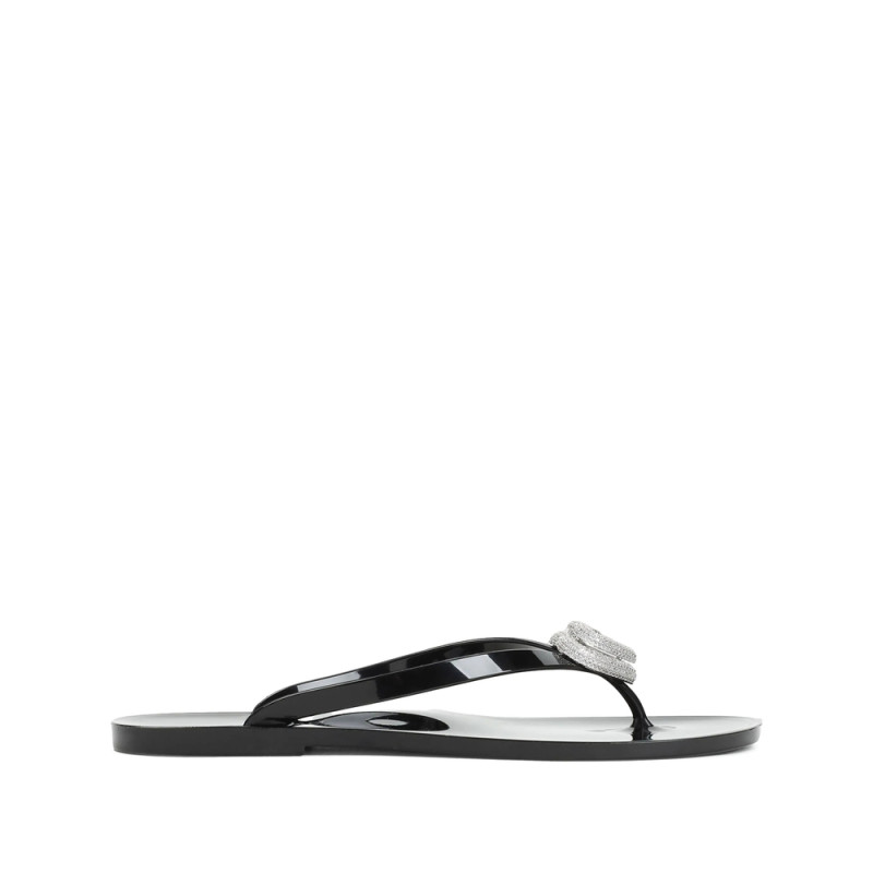 Mach & Mach Heart-charm Flip Flops