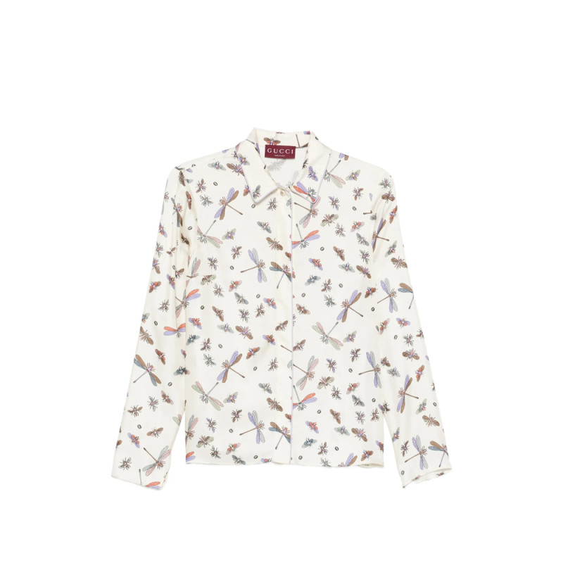 Gucci Dragonfly-print Shirt