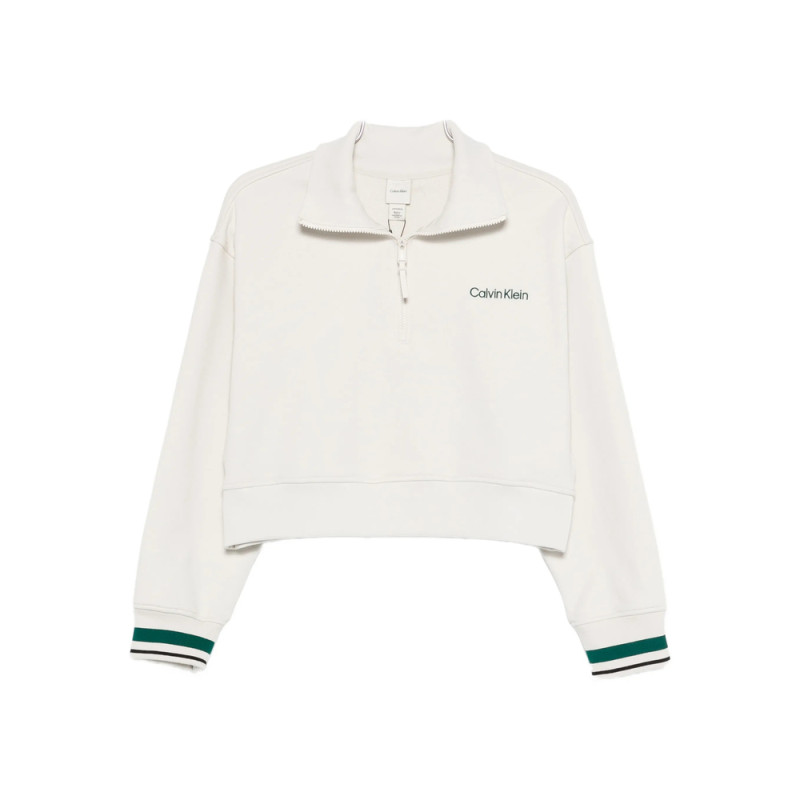 Calvin Klein Sport Zip-up Ribbed Sweatshirt