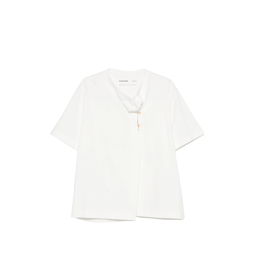 Carven Draped-detail T-shirt