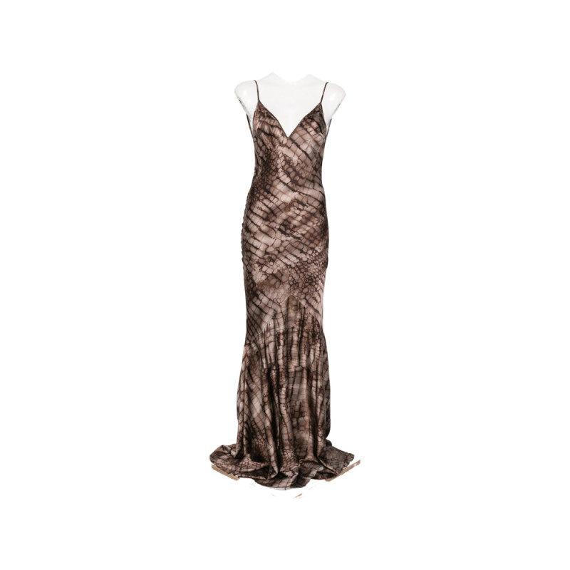 Elisabetta Franchi V-neck Printed Maxi Dress