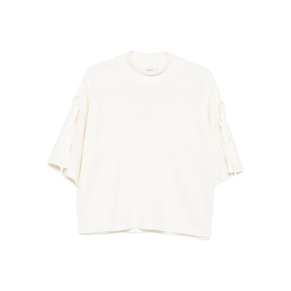 Max Mara Lace-up Drop-shoulder Top