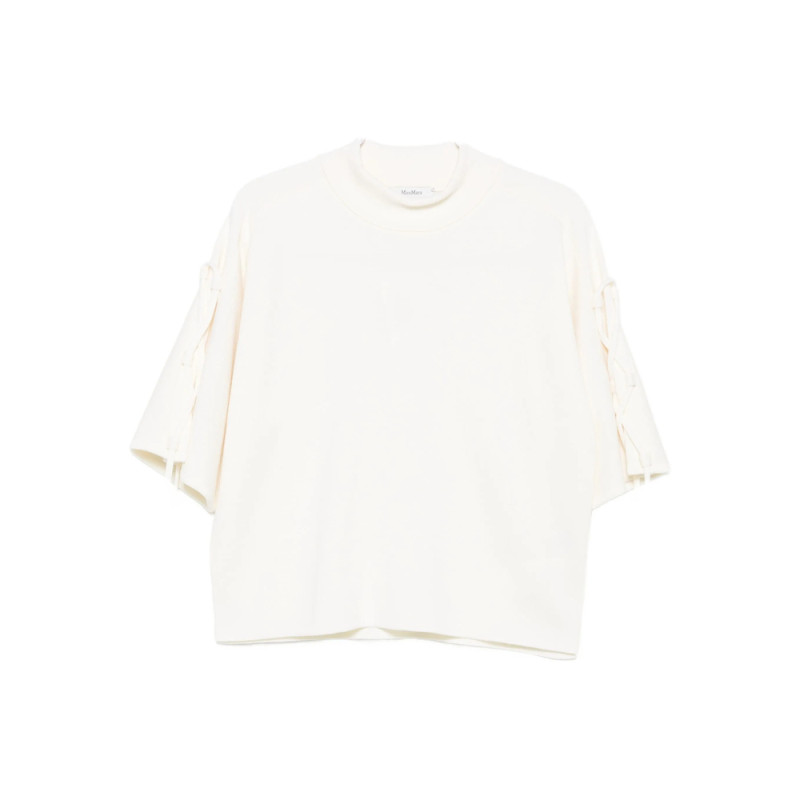 Max Mara Lace-up Drop-shoulder Top