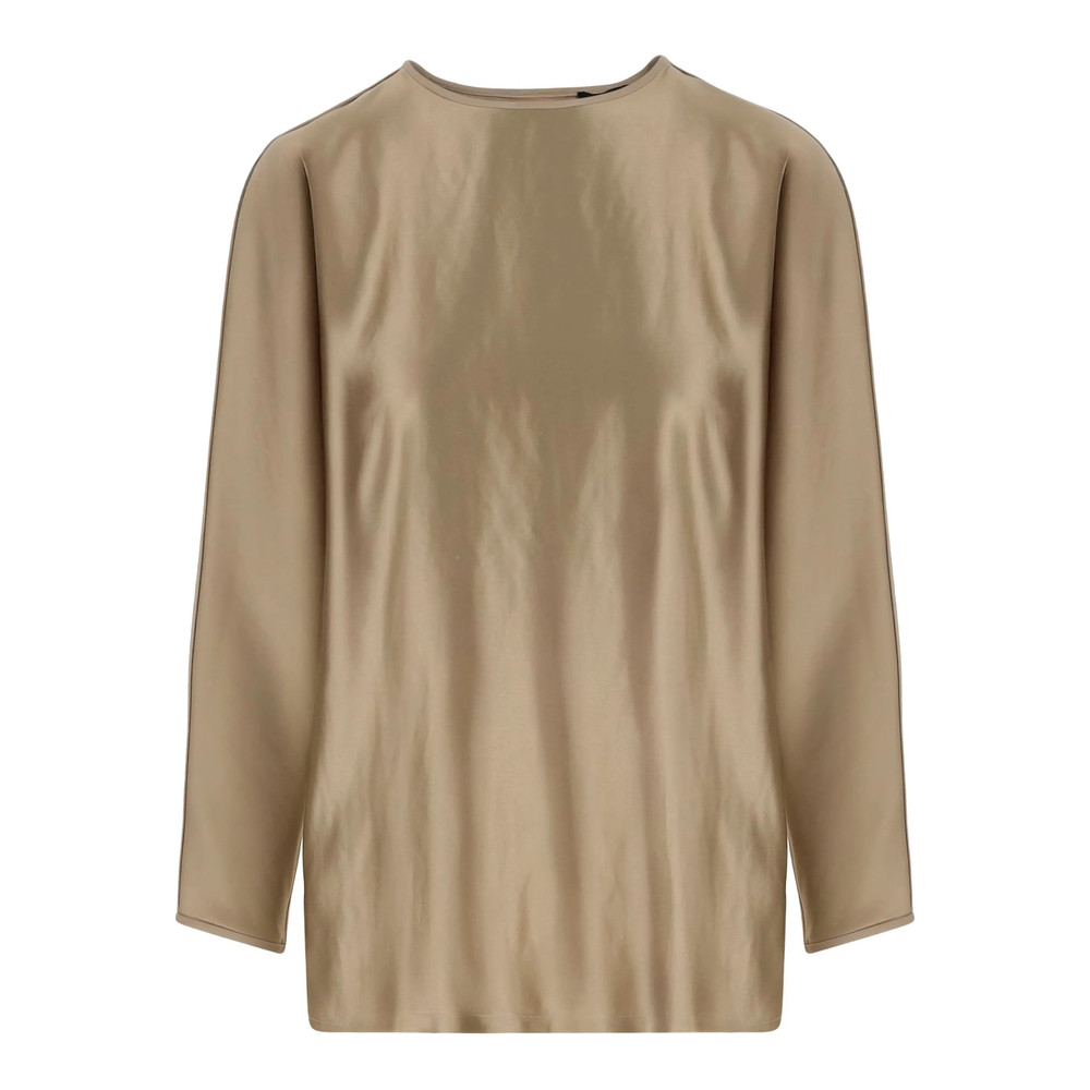 Giorgio Armani Satin-finish Long-sleeve Top