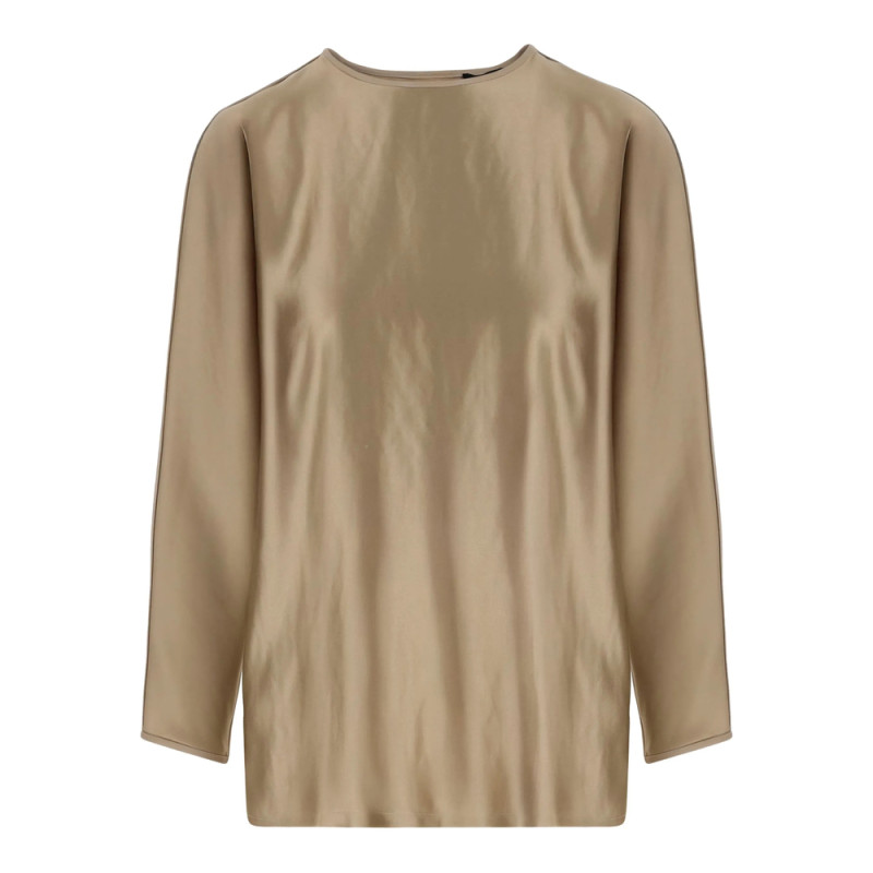 Giorgio Armani Satin-finish Long-sleeve Top