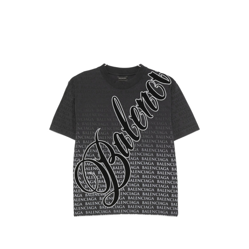 Balenciaga Short-sleeved Allover T-shirt