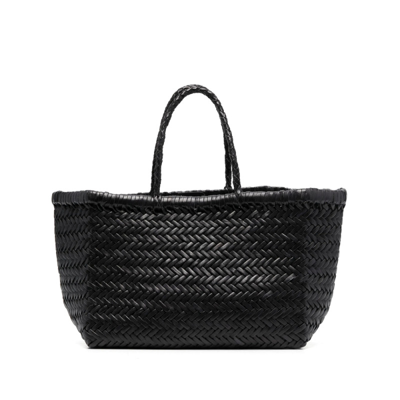 Dragon Diffusion Triple Jump Small Woven Leather Tote