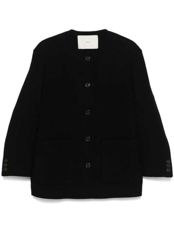 collarless jacket