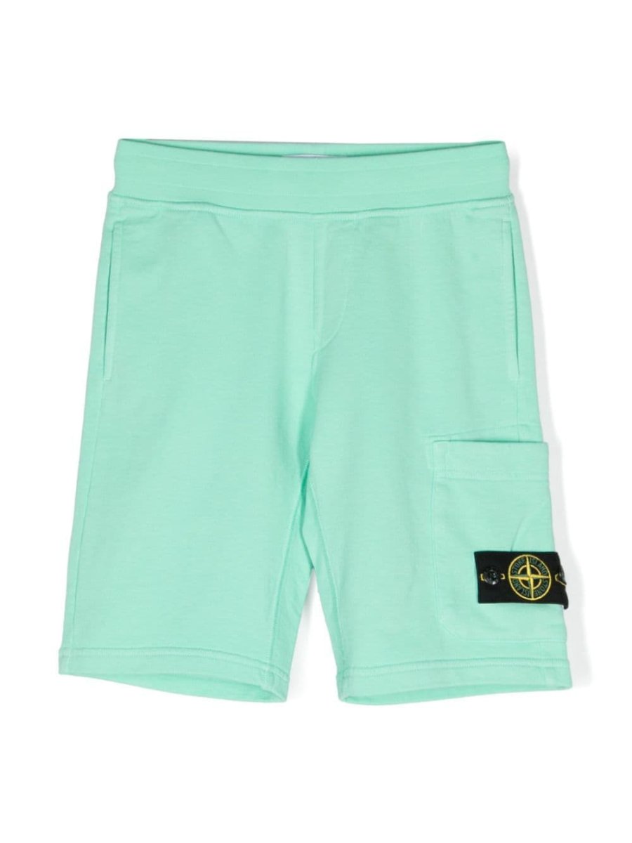 Compass-appliqué cotton shorts
