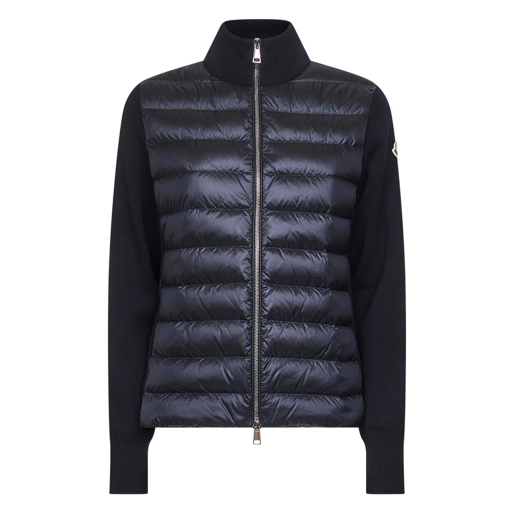 Moncler Knitted-sleeve Padded Jacket