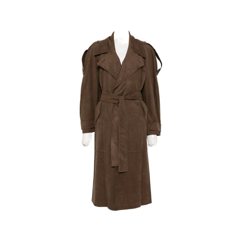 Low Classic Belted Faux-suede Coat