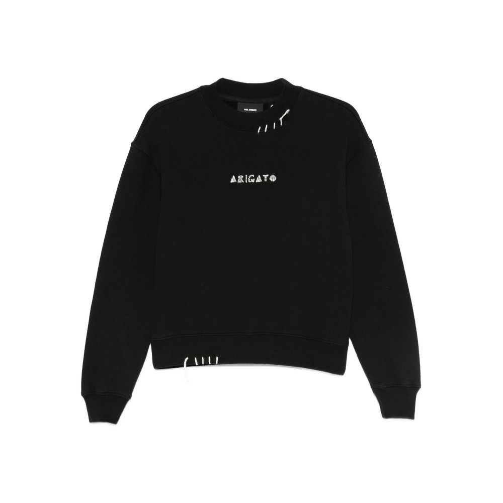 Axel Arigato Loops Embroidered-detail Crew-neck Sweatshirt