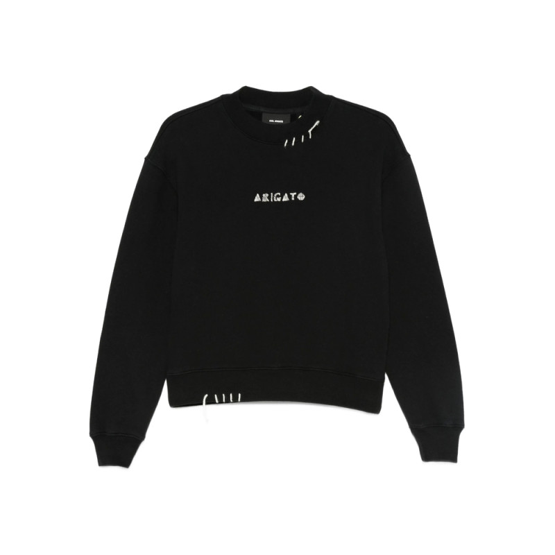 Axel Arigato Loops Embroidered-detail Crew-neck Sweatshirt