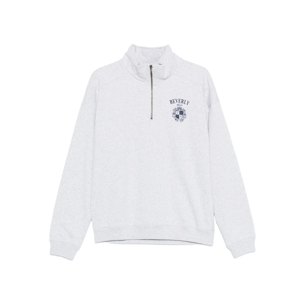Sporty & Rich Quarter-zip Pinted Sweatshirt