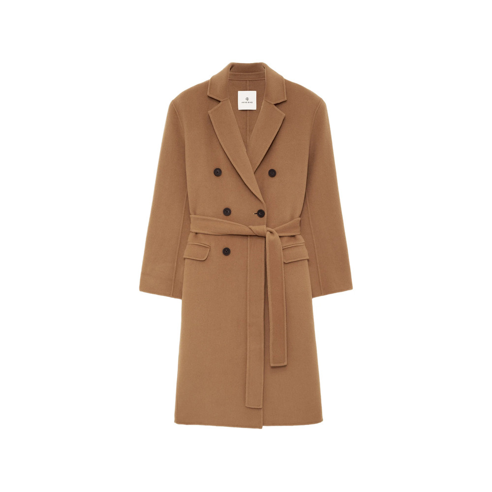 Anine Bing Sana Coat - Camel Cashmere Blend
