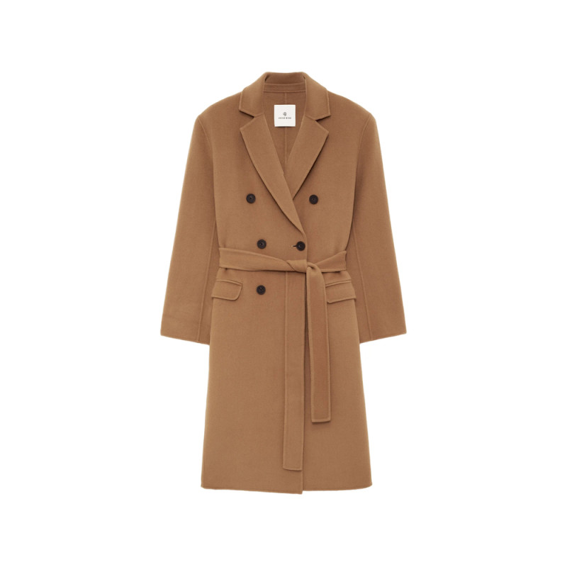Anine Bing Sana Coat - Camel Cashmere Blend
