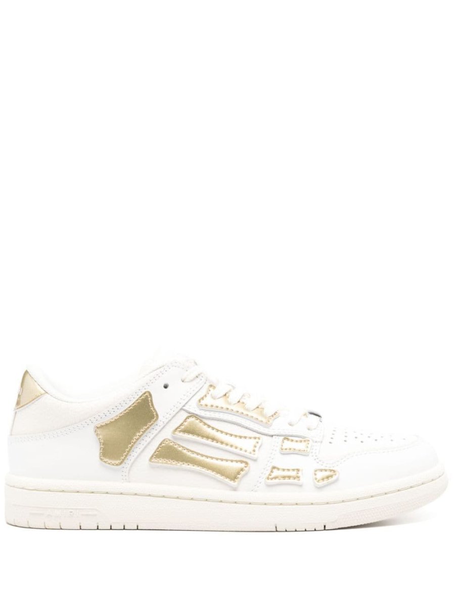 patch-detail leather sneakers