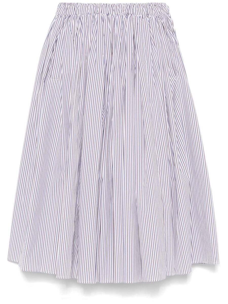 striped midi skirt