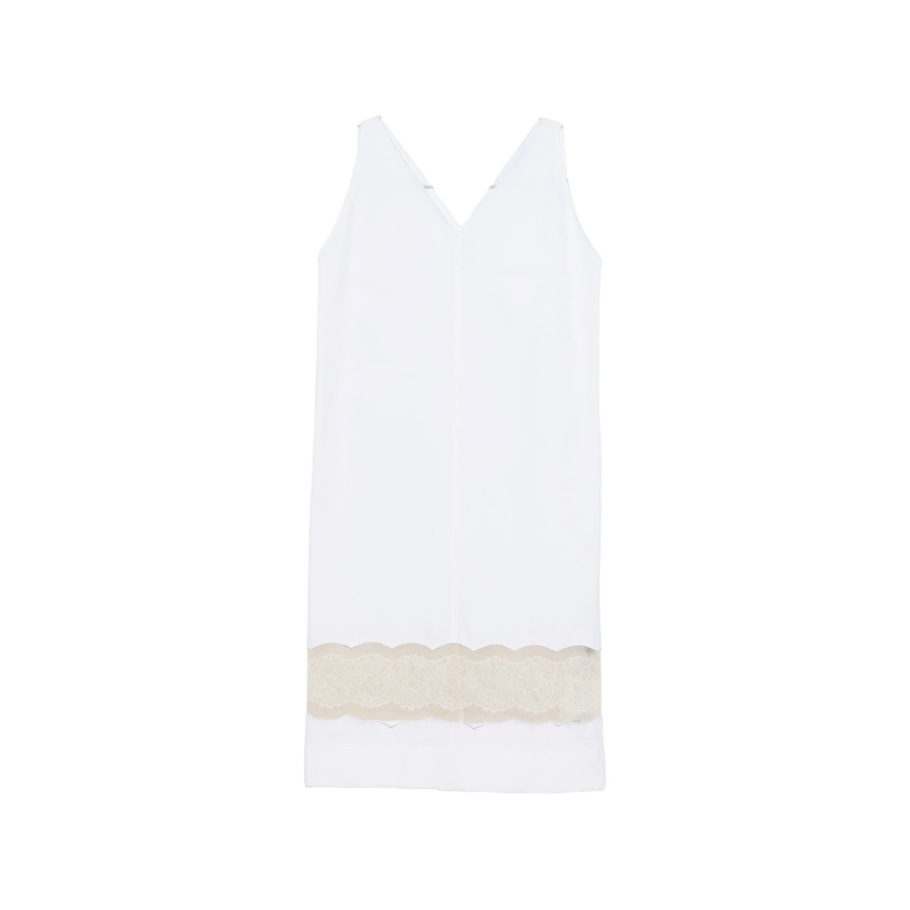 Carven V-neck Lace Midi Dress