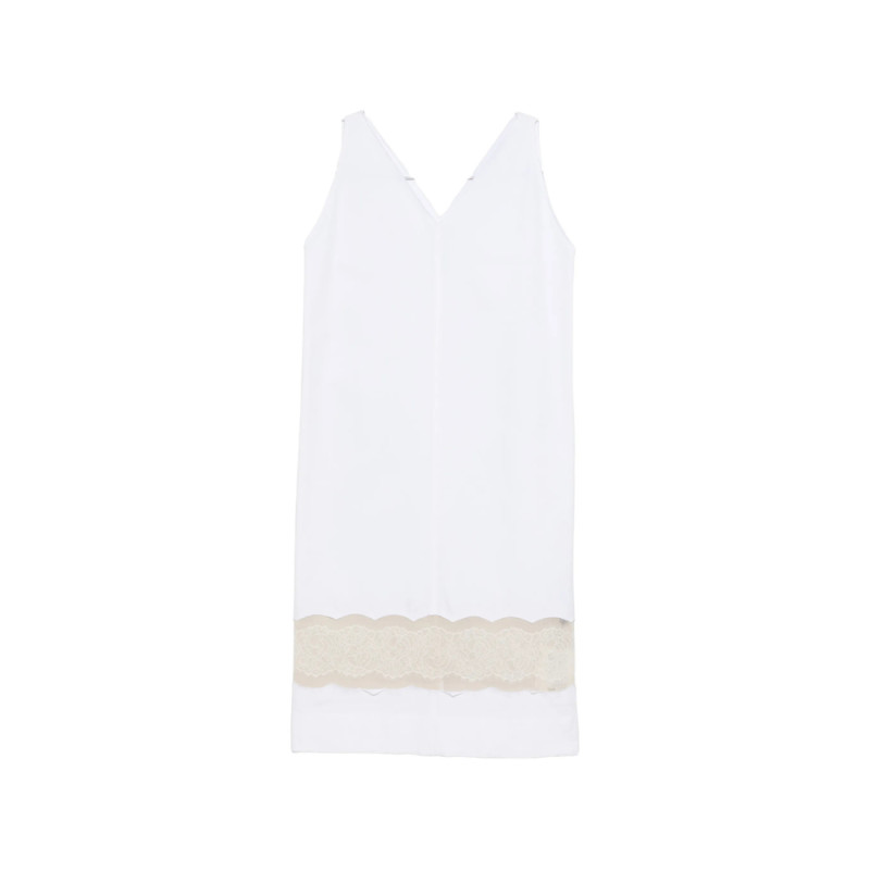 Carven V-neck Lace Midi Dress