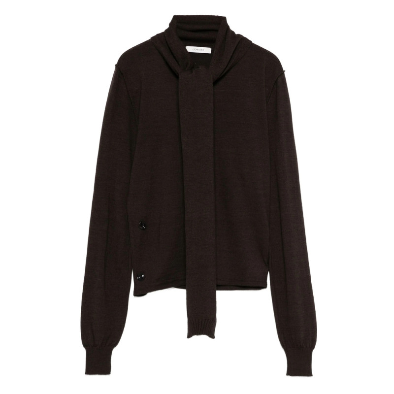Lemaire Tie-neck Button-detail Top