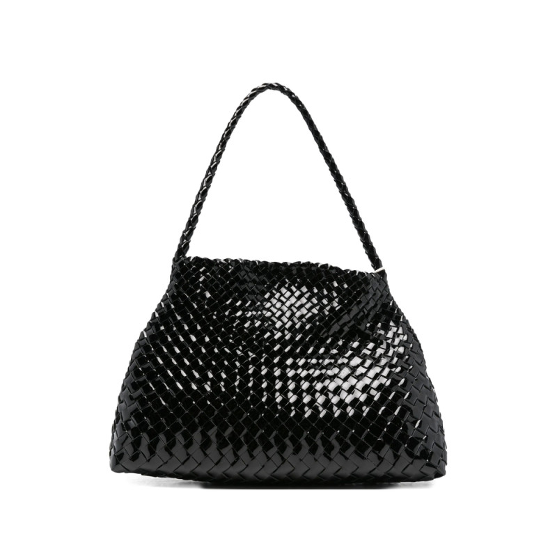 Dragon Diffusion Patent-leather Woven Tote Bag