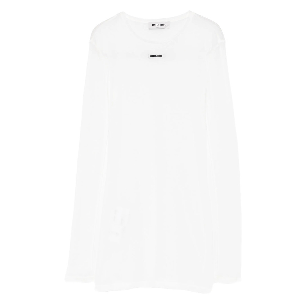 Miu Miu Cotton Label Mini Dress