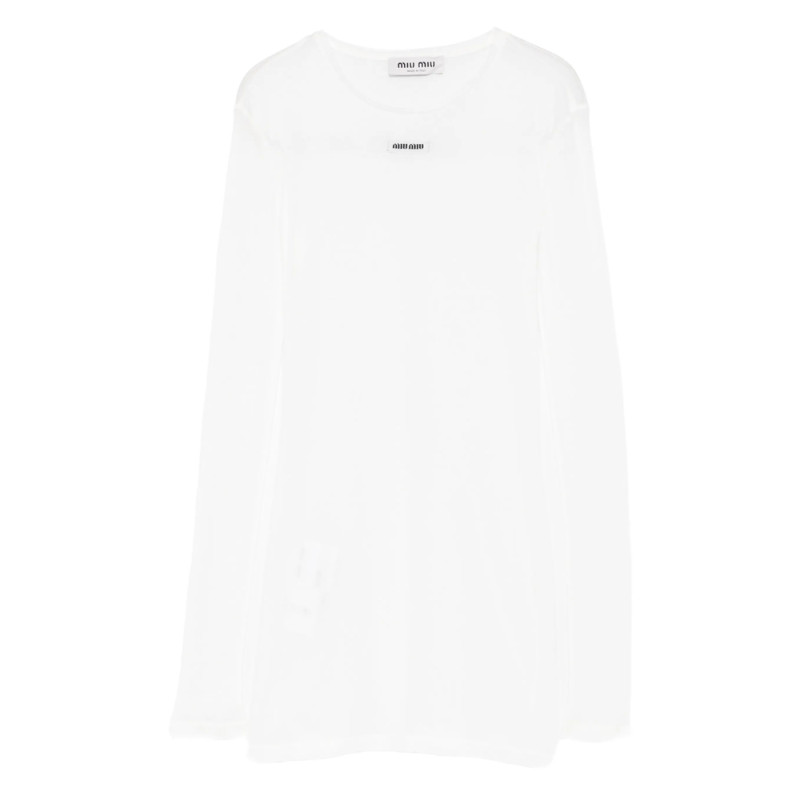 Miu Miu Cotton Label Mini Dress