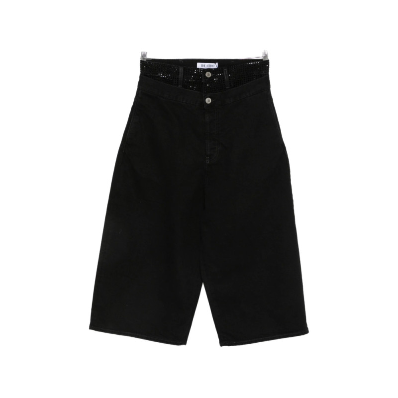 The Attico Wide-leg Cropped Jeans