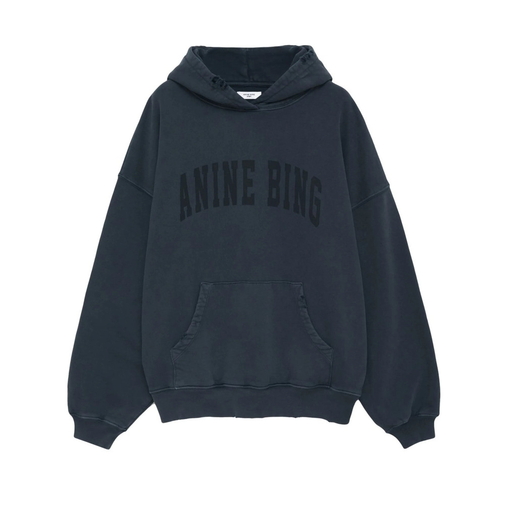 Anine Bing Harvey Logo-print Cotton Hoodie