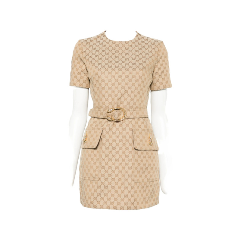 Gucci Logo-pattern Mini Dress