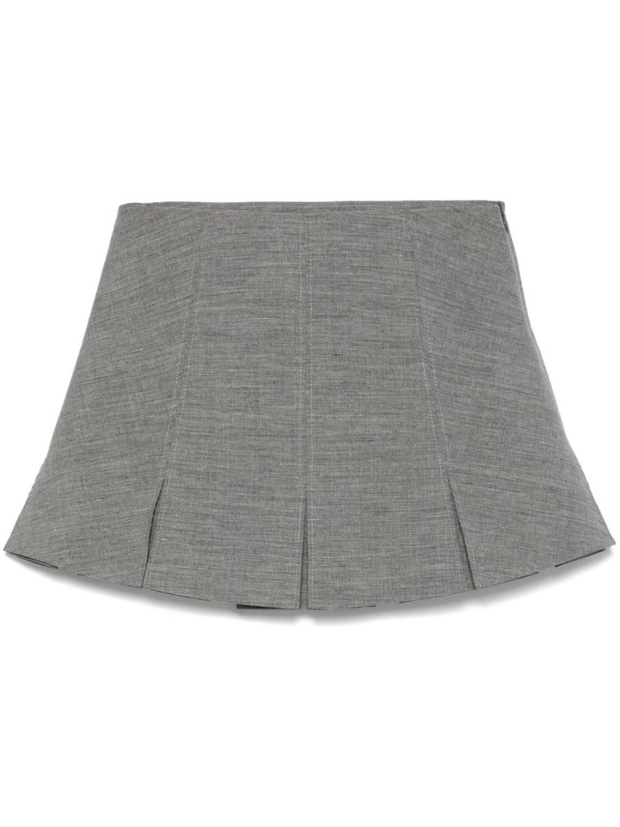 tailored mini skirt