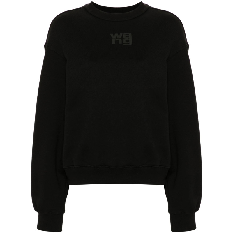 Alexander Wang T Logo-embossed Cotton Sweatshirt